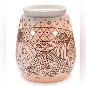 Scentsy Halloween Tricks & Treats Warmer -Color it Yourself- New in Box- $35